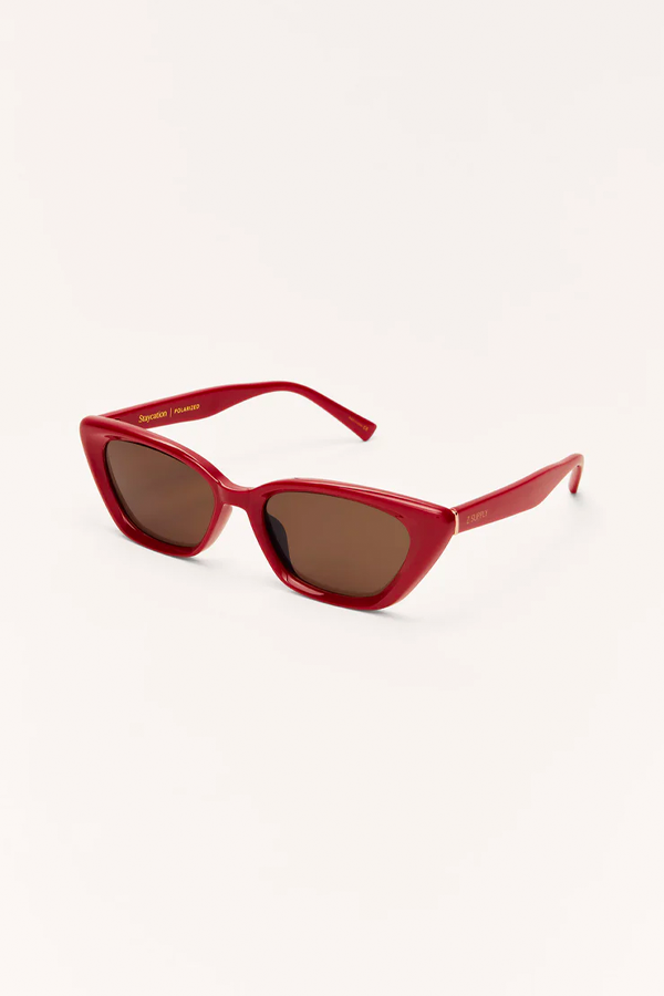 Staycation Sunglasses | Merlot - Brown - Thumbnail Image Number 4 of 4
