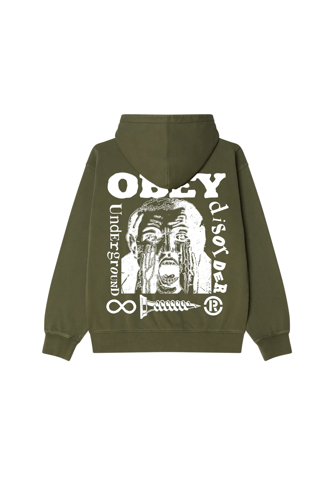 Underground Faded Pullover | Deep Lichen Green - Visual Media Number 2 of 2