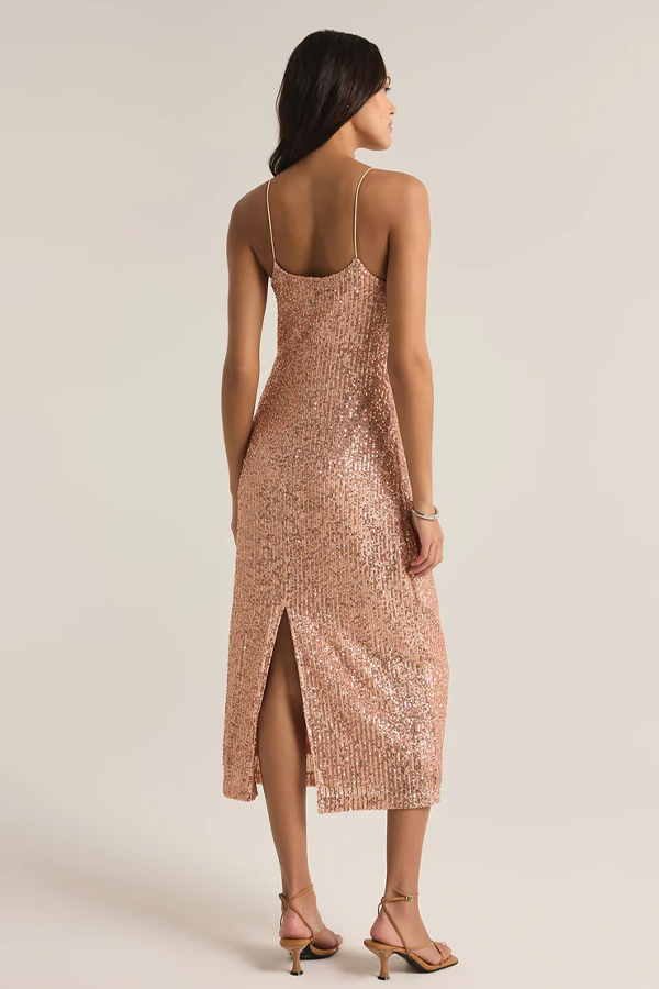 Paulina Sequin Dress | Rose Gold - Thumbnail Image Number 5 of 5
