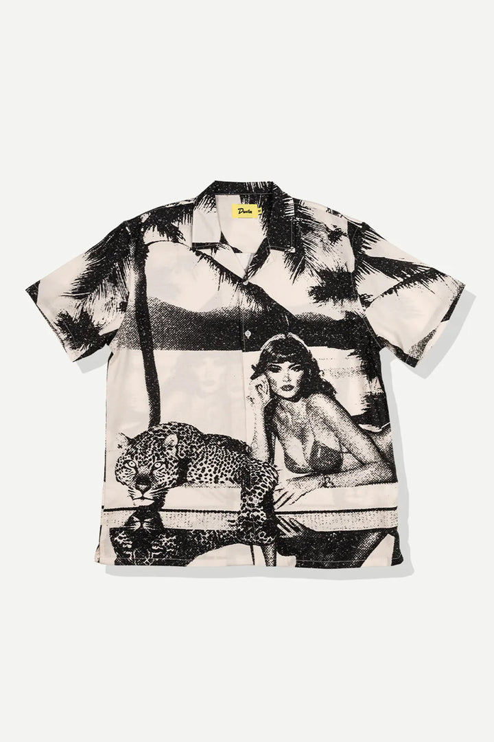 Pool Cat Buttonup Shirt | Black - Thumbnail Image Number 2 of 2
