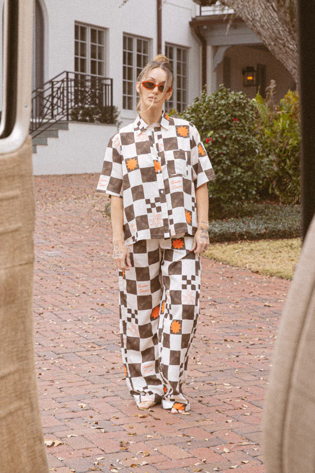 Check Beach Pant | Brown - Visual Media Number 1 of 3
