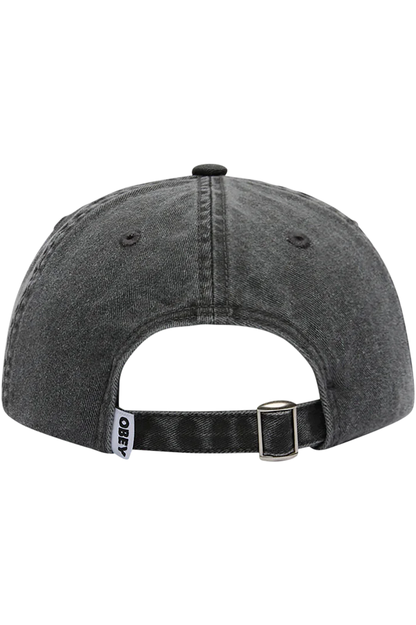 Pigment Bold 6 Panel Strapback | Pigment Black - Thumbnail Image Number 2 of 2
