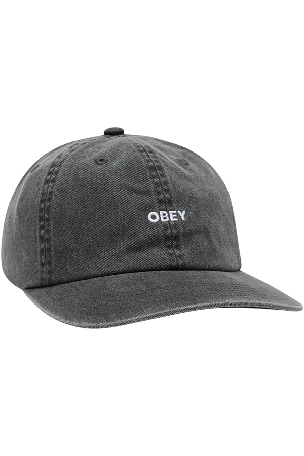 Pigment Bold 6 Panel Strapback | Pigment Black - Visual Media Number 1 of 2