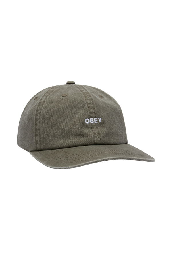 Pigment Bold 6 Panel Strapback | Pigment Olive - Thumbnail Image Number 1 of 2

