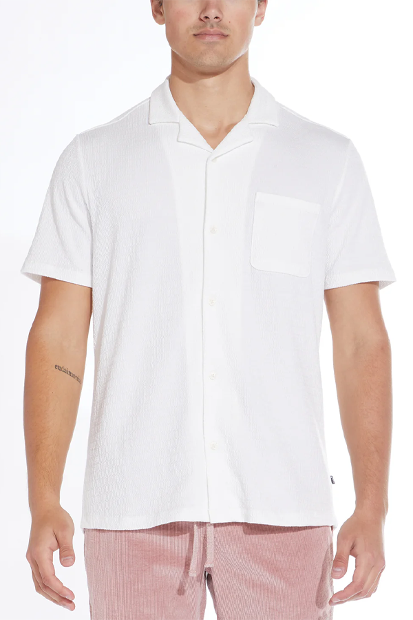 Plata Knit Resort Shirt | White - Thumbnail Image Number 1 of 3
