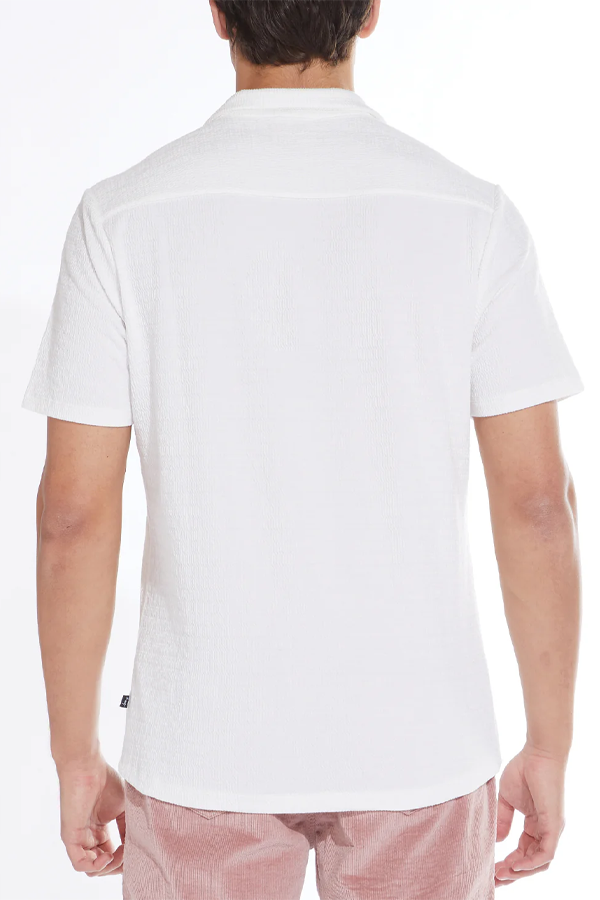 Plata Knit Resort Shirt | White - Visual Media Number 3 of 3