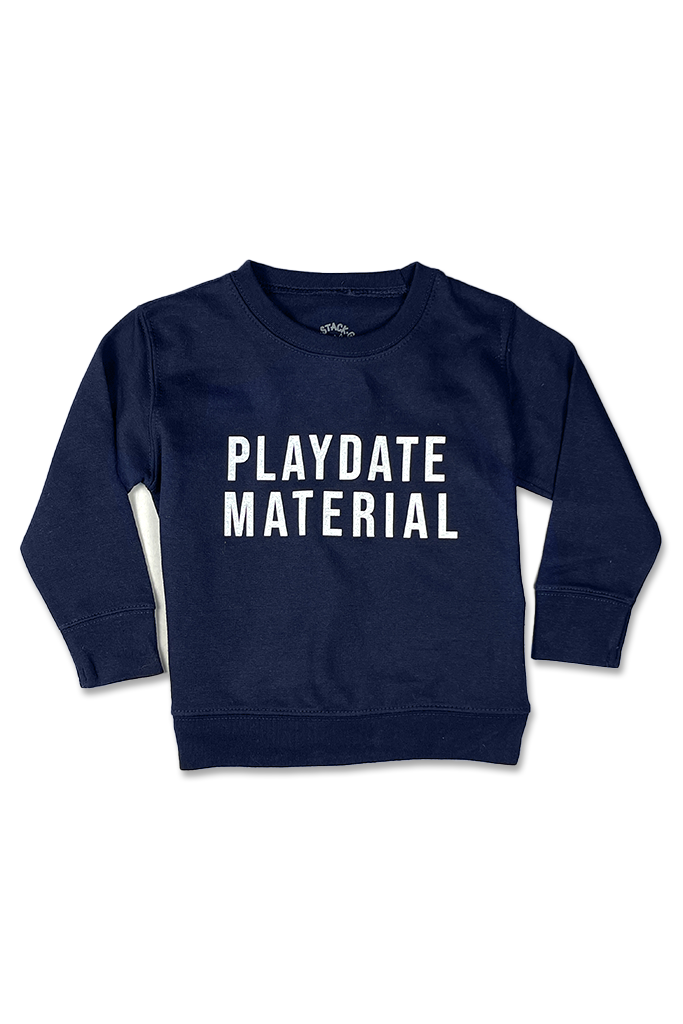 Playdate Material Sweater | Navy - Visual Media Number 1 of 1