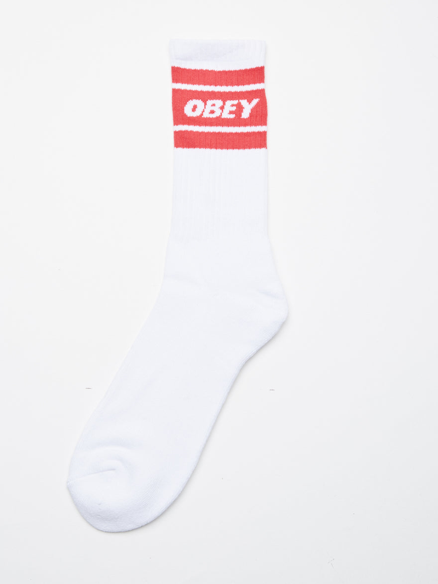 Cooper II Socks White / Coral Pink - Visual Media Number 1 of 1