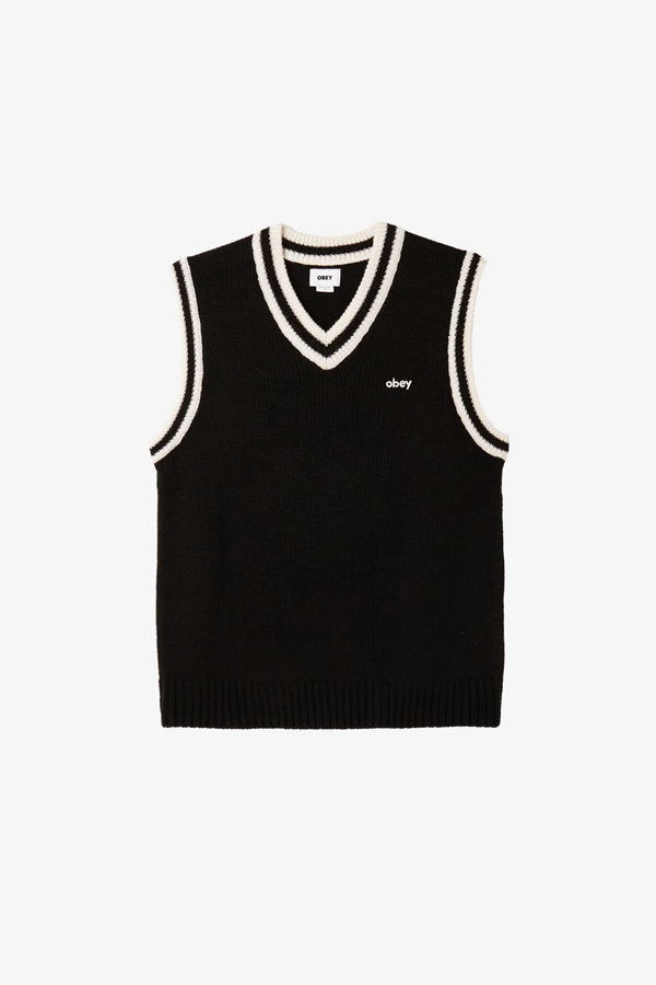 Alden Sweater Vest | Black - Visual Media Number 1 of 2