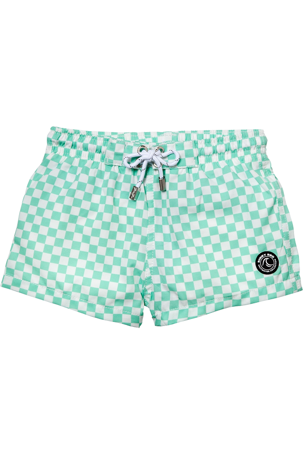 Cove Swimsuit | Teal Check - Visual Media Number 1 of 2