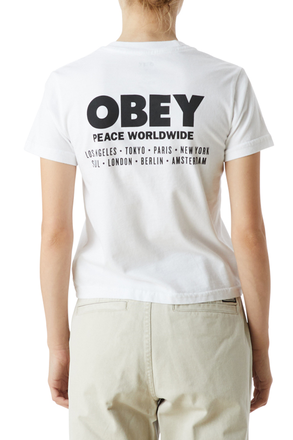 Obey Peace Worldwide Tee | White - Visual Media Number 1 of 2