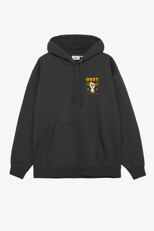 Obey New Clear Power Hoodie | Black - Thumbnail Image Number 2 of 2
