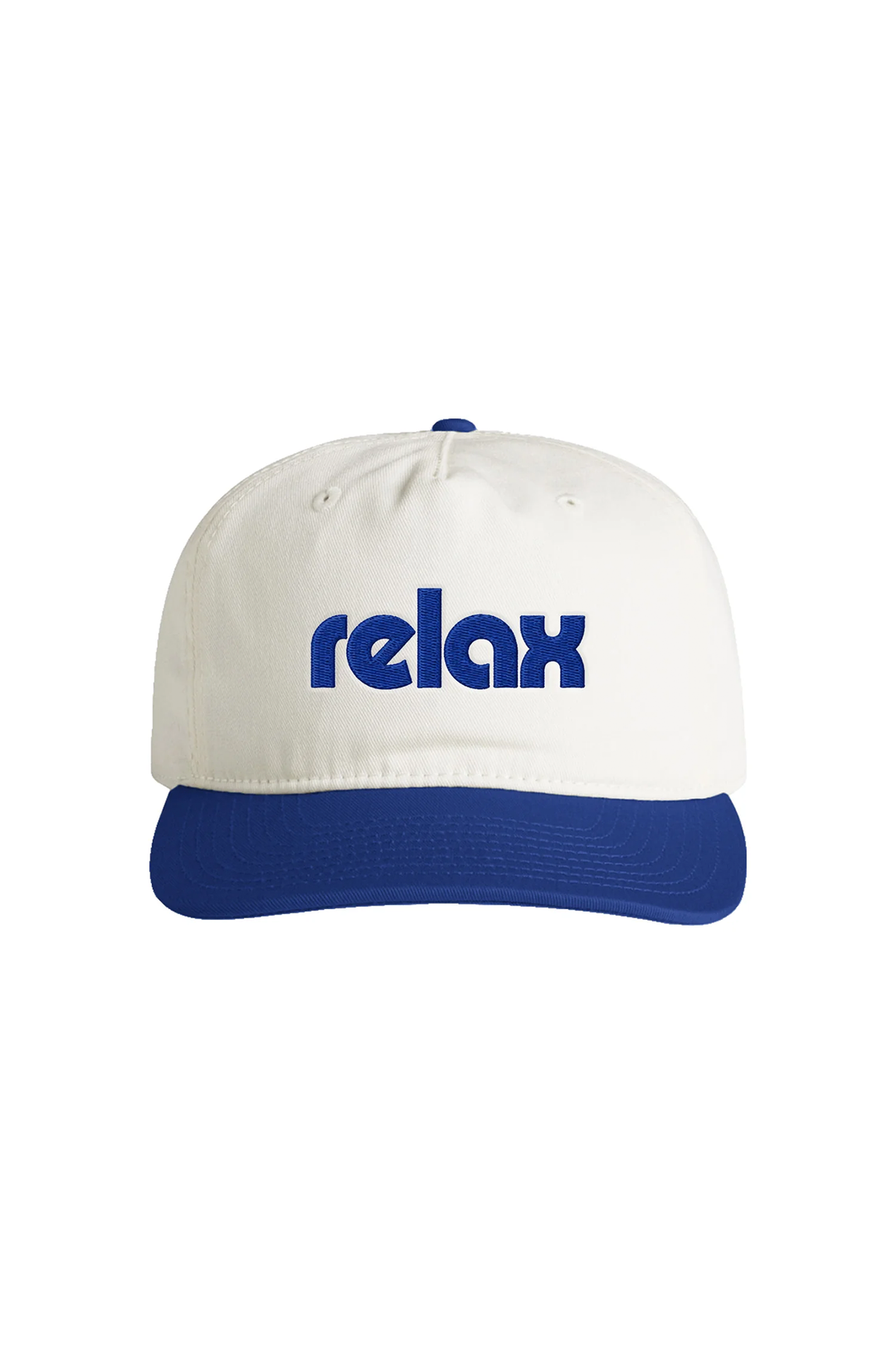 Relax Two Tone 5 Panel Snapback Hat | Royal - Visual Media Number 1 of 1