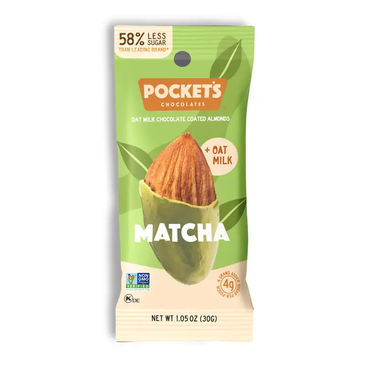 Matcha Chocolate Almonds, 1.05 oz - Main Image Number 1 of 1