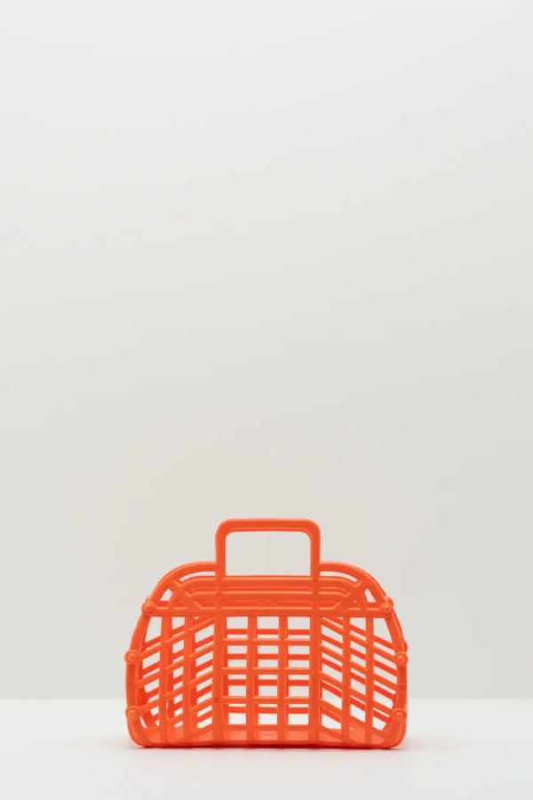 Mini Retro Jelly Basket | Coral - Visual Media Number 1 of 1