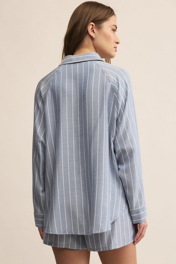 River Plaid Button Up | Blue Velvet - Thumbnail Image Number 2 of 2
