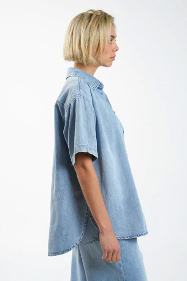 Eliza Denim Shirt | Endless Blue - Thumbnail Image Number 3 of 4

