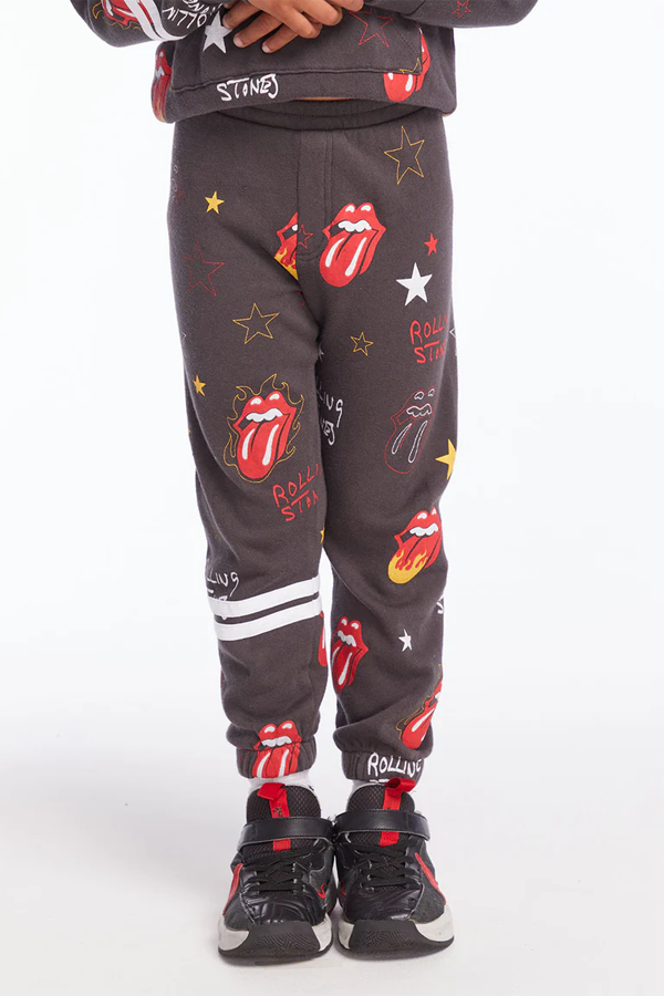 Rolling Stones Stars Pants | Vintage Black - Thumbnail Image Number 1 of 4
