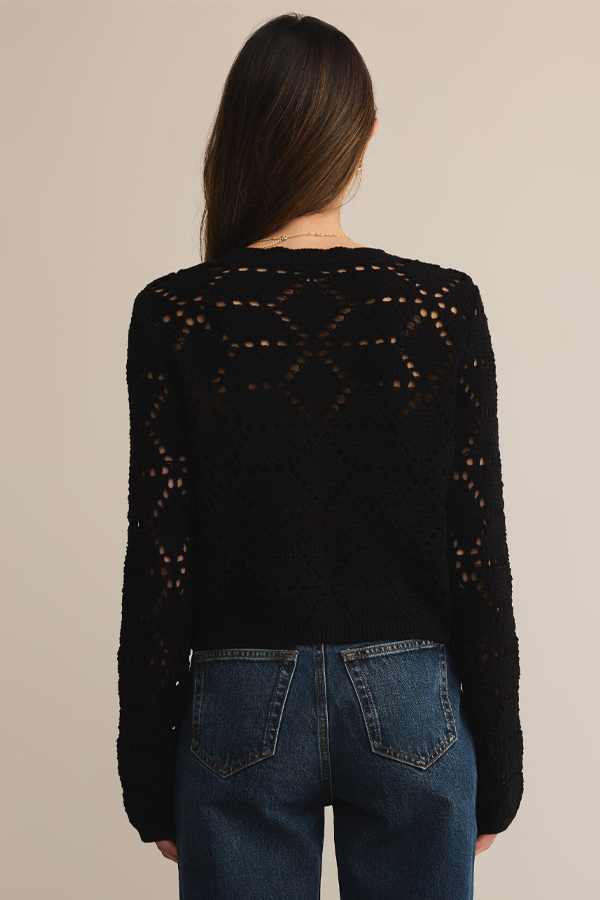 Rosalyn Sweater Cardigan | Black - Visual Media Number 3 of 3
