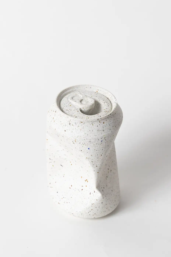 Soda Can Vase | White Terrazzo - Visual Media Number 1 of 2