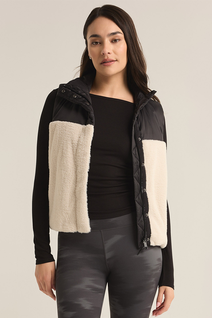 Rocky Sherpa Puffer Vest | Sesame - Thumbnail Image Number 1 of 3
