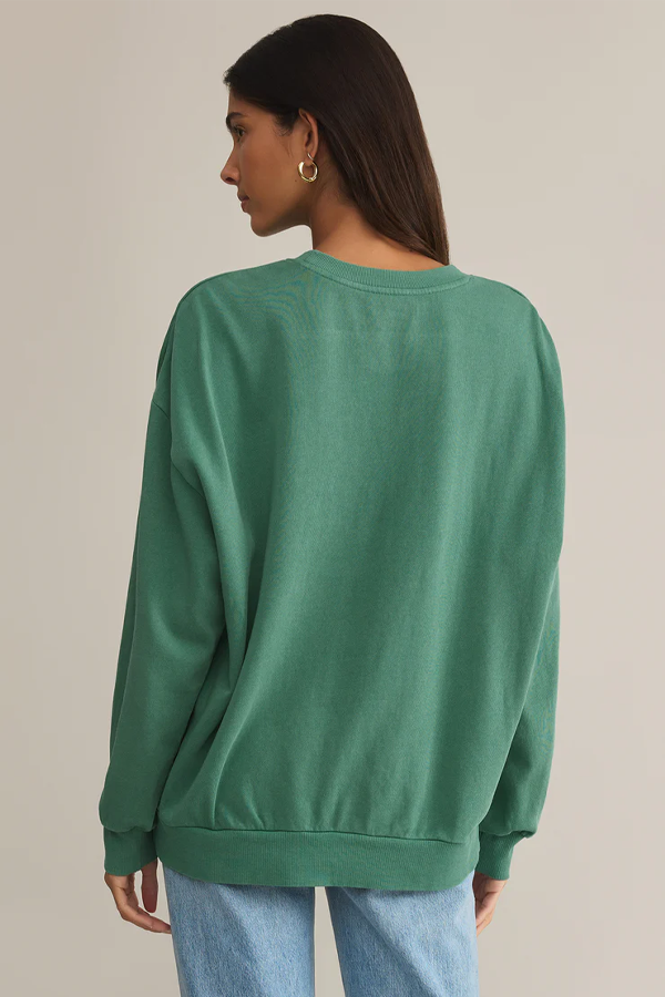 Sail Away Sunday Sweatshirt | Botanical Green - Thumbnail Image Number 5 of 5
