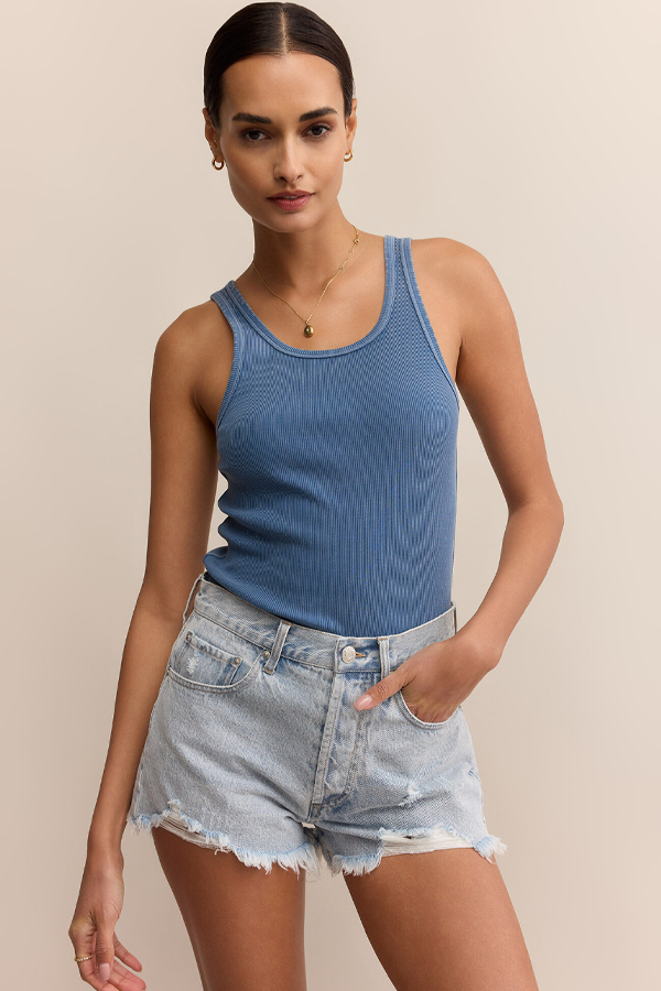 Classic Scoop Tank | Vintage Indigo - Visual Media Number 1 of 3