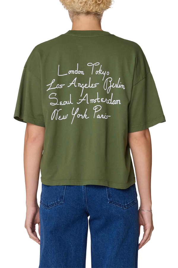 Obey Scripty Cities Tee | Bronze Green - Thumbnail Image Number 2 of 2
