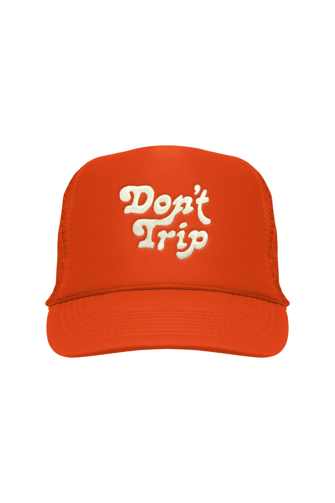Don't Trip Embroidered Trucker Hat | Orange - Visual Media Number 1 of 1