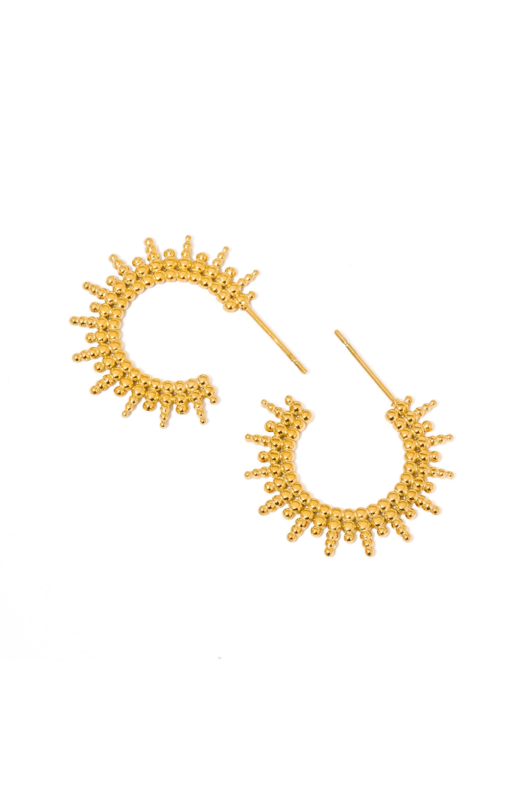 Sunburst Hoop Earring | Gold - Visual Media Number 2 of 2