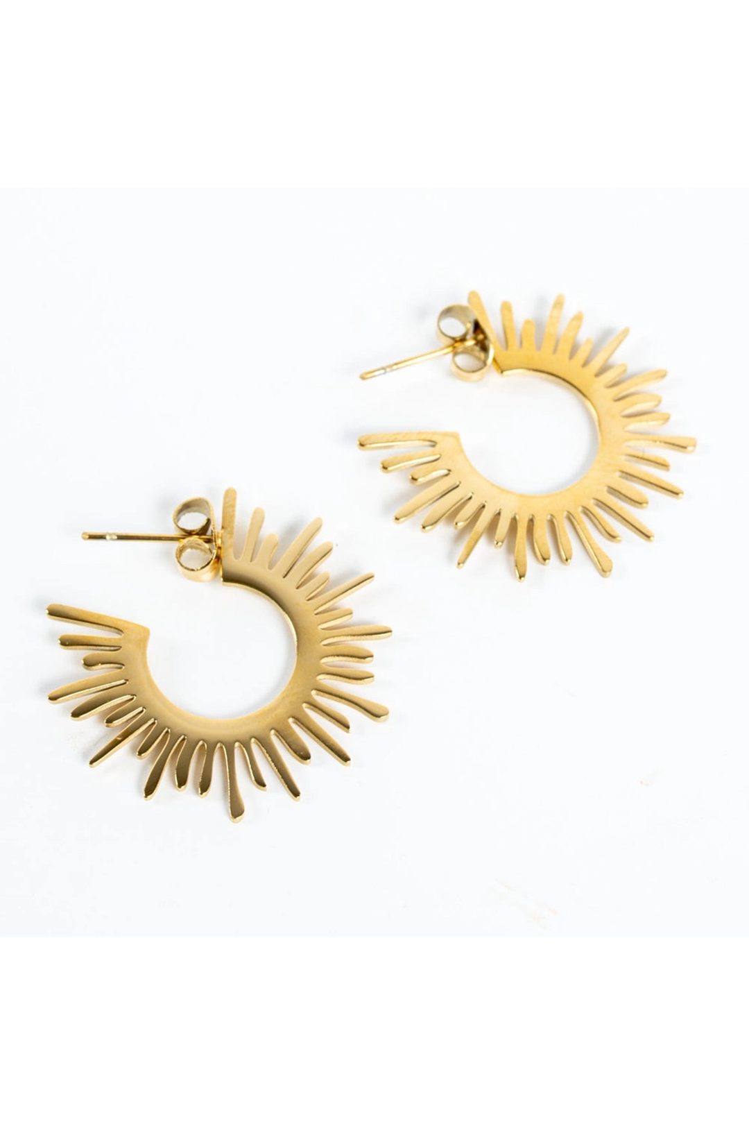Sunburst Hoop Earring | Gold - Visual Media Number 1 of 2