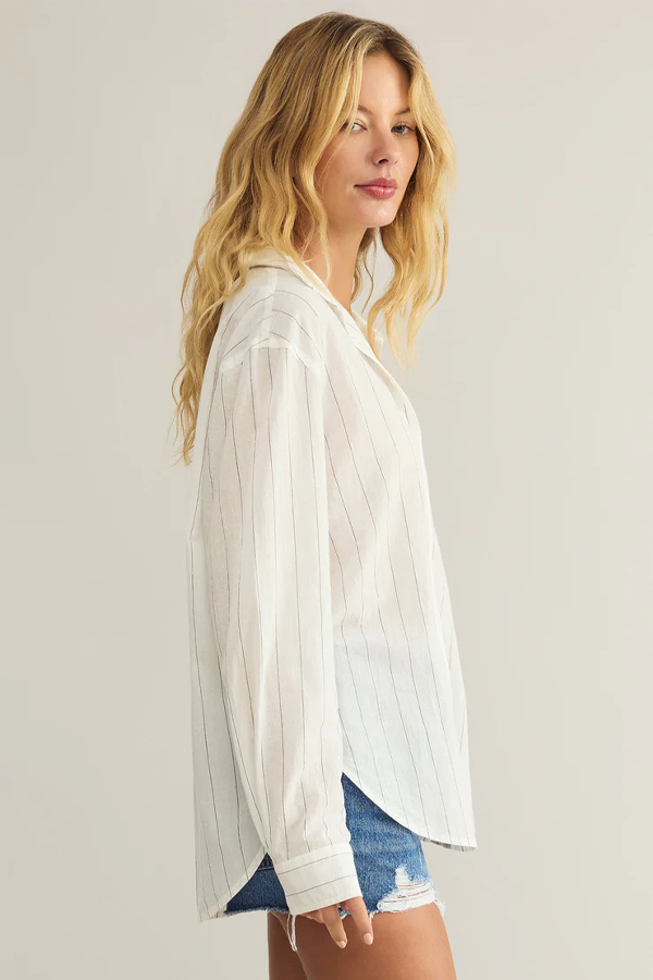 Seaport Striped Shirt | White - Thumbnail Image Number 2 of 3
