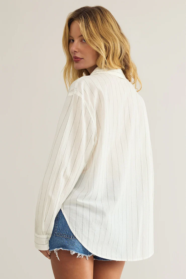 Seaport Striped Shirt | White - Thumbnail Image Number 3 of 3
