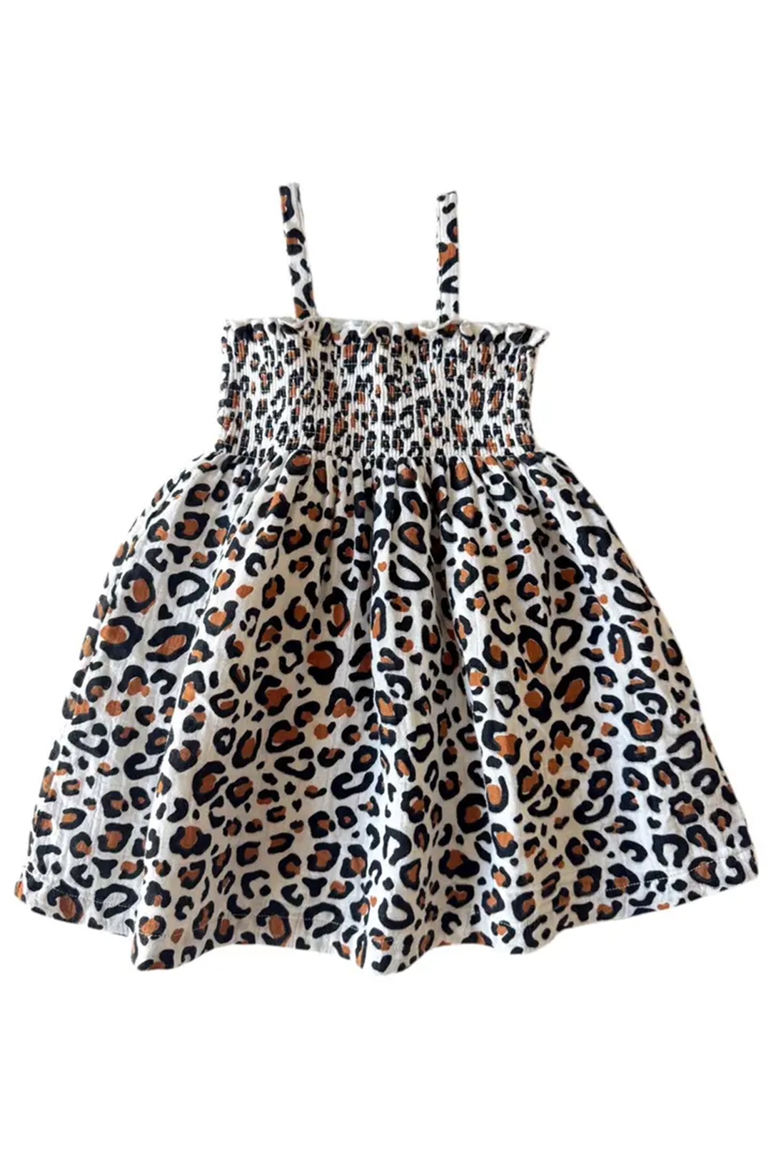 Muslin Smocked Tube Dress | Leopard - Visual Media Number 1 of 1