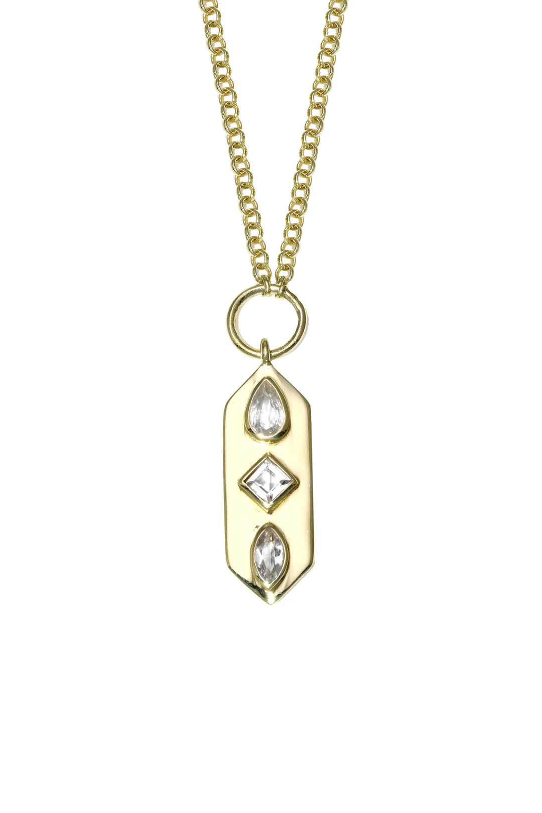Kite Shape Pendant with White Zircon - Visual Media Number 1 of 1