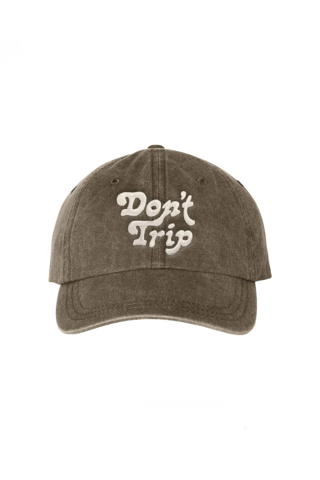 Don't Trip Washed Dad Hat | Brown - Visual Media Number 1 of 1