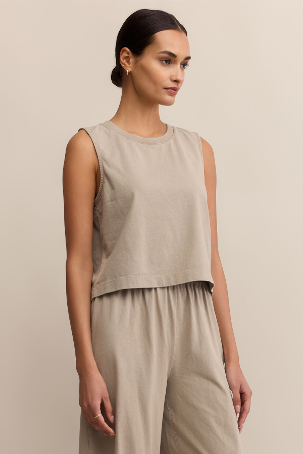 Sloane Jersey Muscle Tank | Retreat - Thumbnail Image Number 2 of 3
