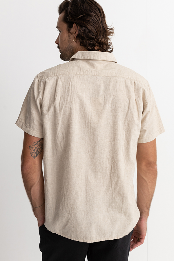 Classic Linen SS Shirt | Sand - Thumbnail Image Number 5 of 6
