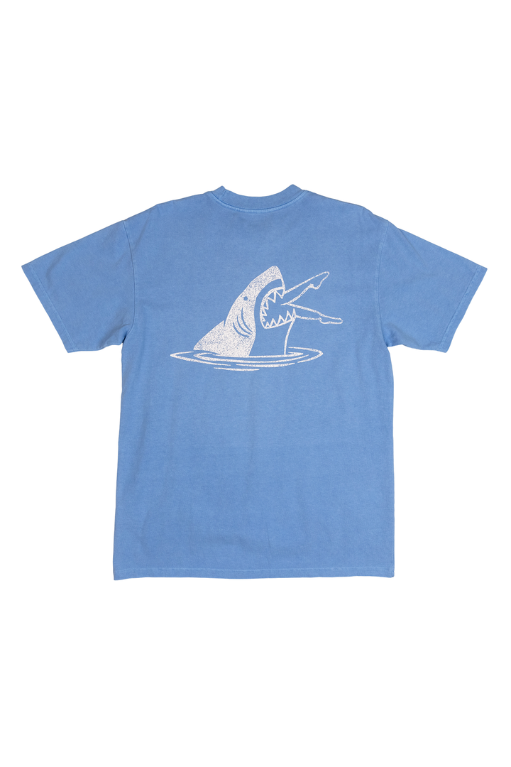 Script Shark Tee | Blue - Thumbnail Image Number 1 of 2
