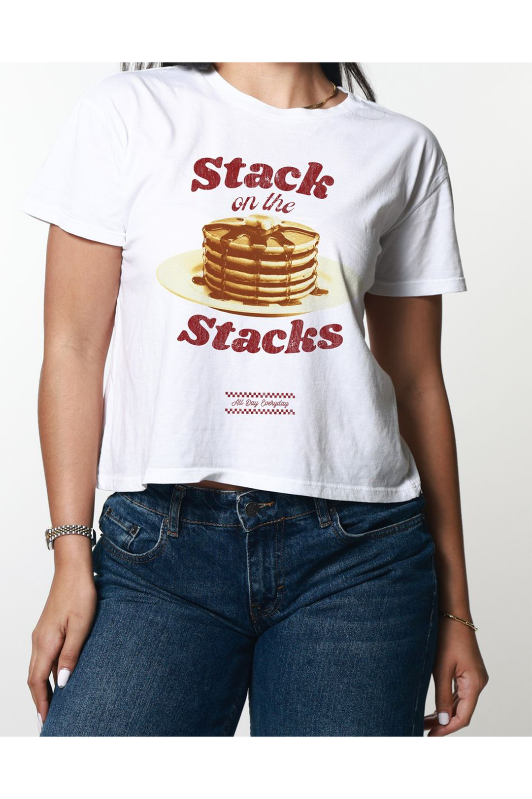Stack on the Stacks Tee | Vintage White - Visual Media Number 1 of 1