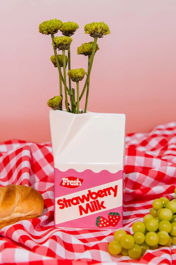 Strawberry Milk Vase - Thumbnail Image Number 1 of 3
