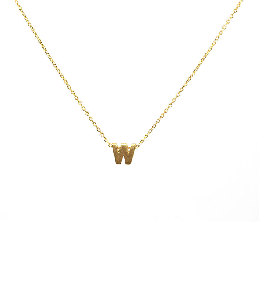 Initial Necklace Gold W - Visual Media Number 1 of 1