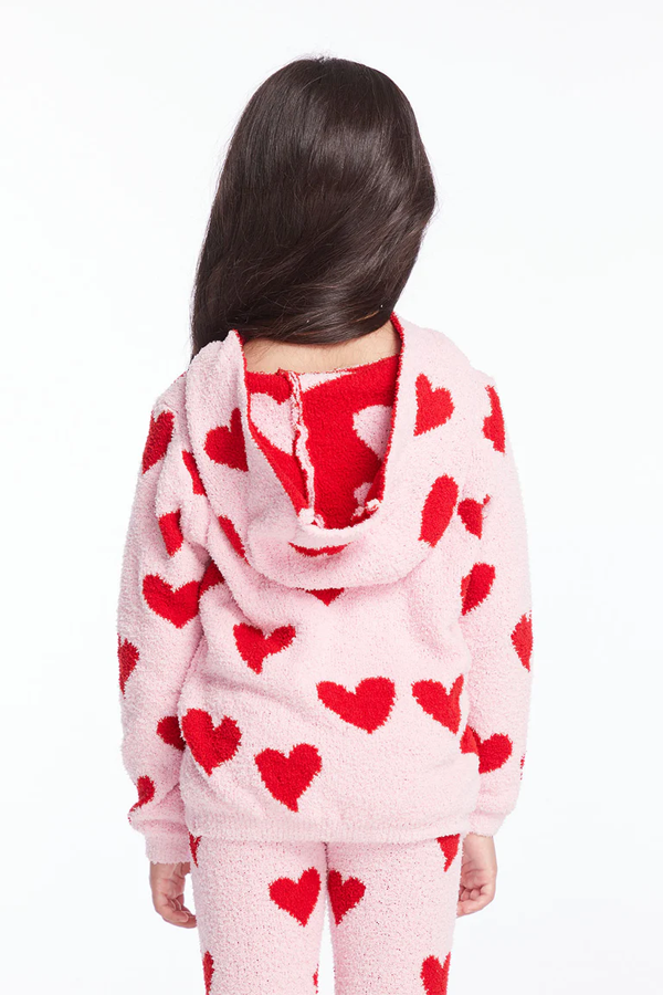 Girls Shirred  Hoodie Pullover | Sugar Heart - Thumbnail Image Number 3 of 3
