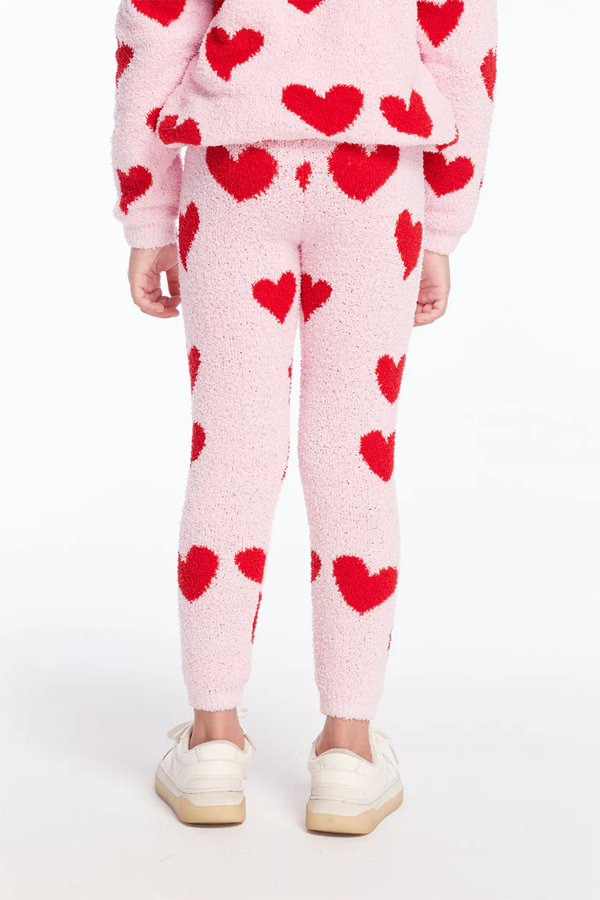 Girls Fuzzy Fleece Legging | Sugar Heart - Visual Media Number 3 of 3