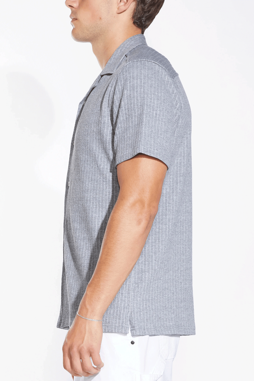 Viggo Knit Resort Shirt | Charcoal - Visual Media Number 2 of 3