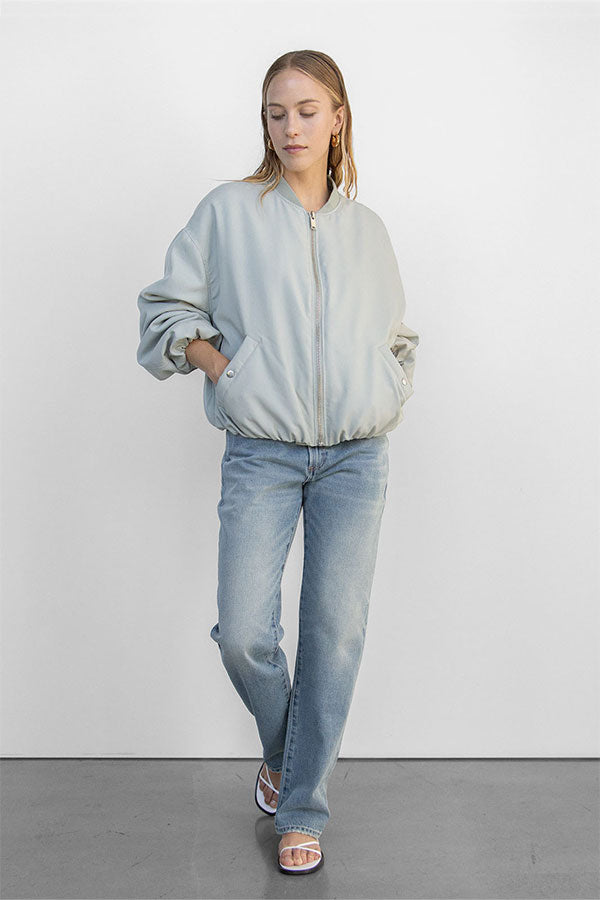 Tracy Lyocell Bomber Jacket | Seagrass - Main Image Number 1 of 2
