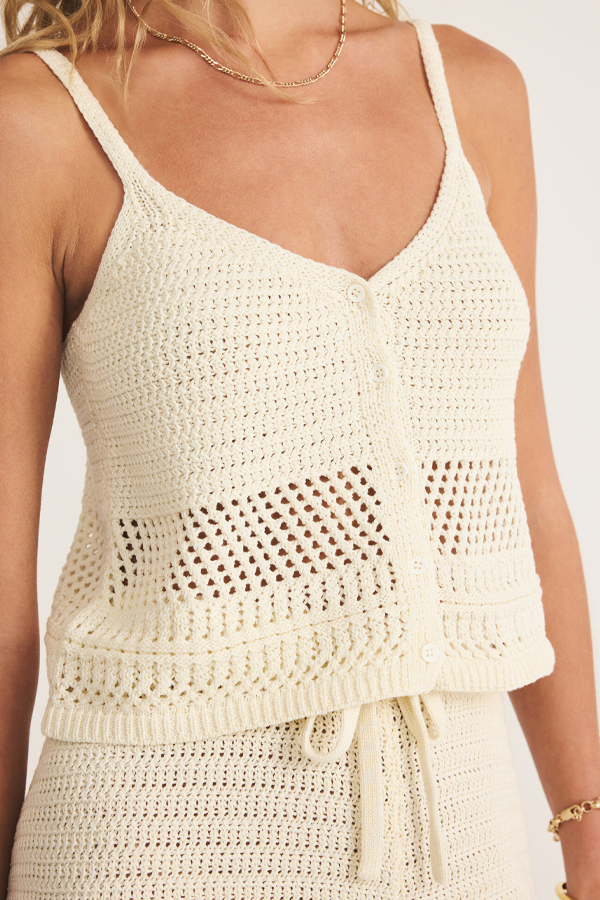 Tay Crochet Tank | Sea Salt - Thumbnail Image Number 4 of 4

