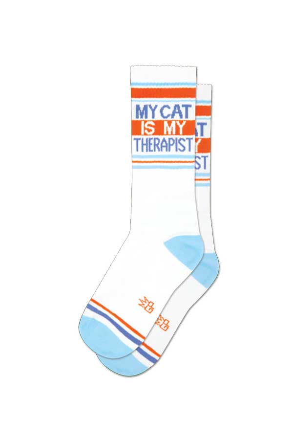 My Cat Is My Therapist Gym Socks - Main Image Number 1 of 1