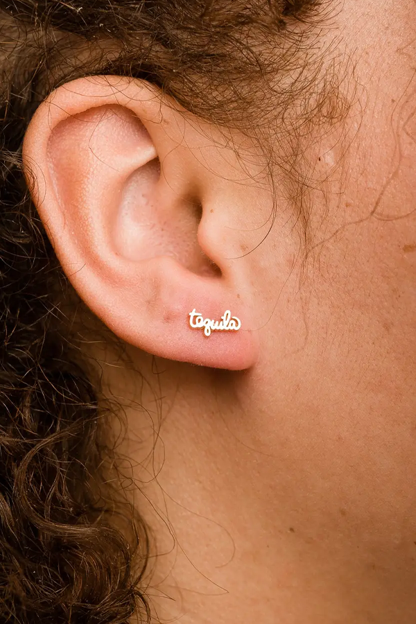 Tequila Stud Earrings | Gold - Visual Media Number 2 of 2