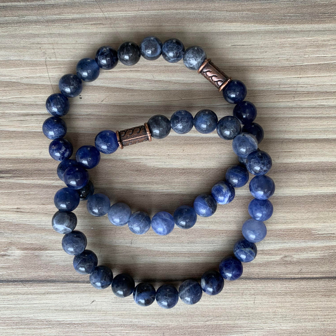 Tears Bracelet / Sodalite + Copper Scales - Visual Media Number 1 of 1